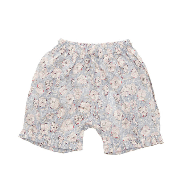 Shorts Blue Print with Flowers / No. 100