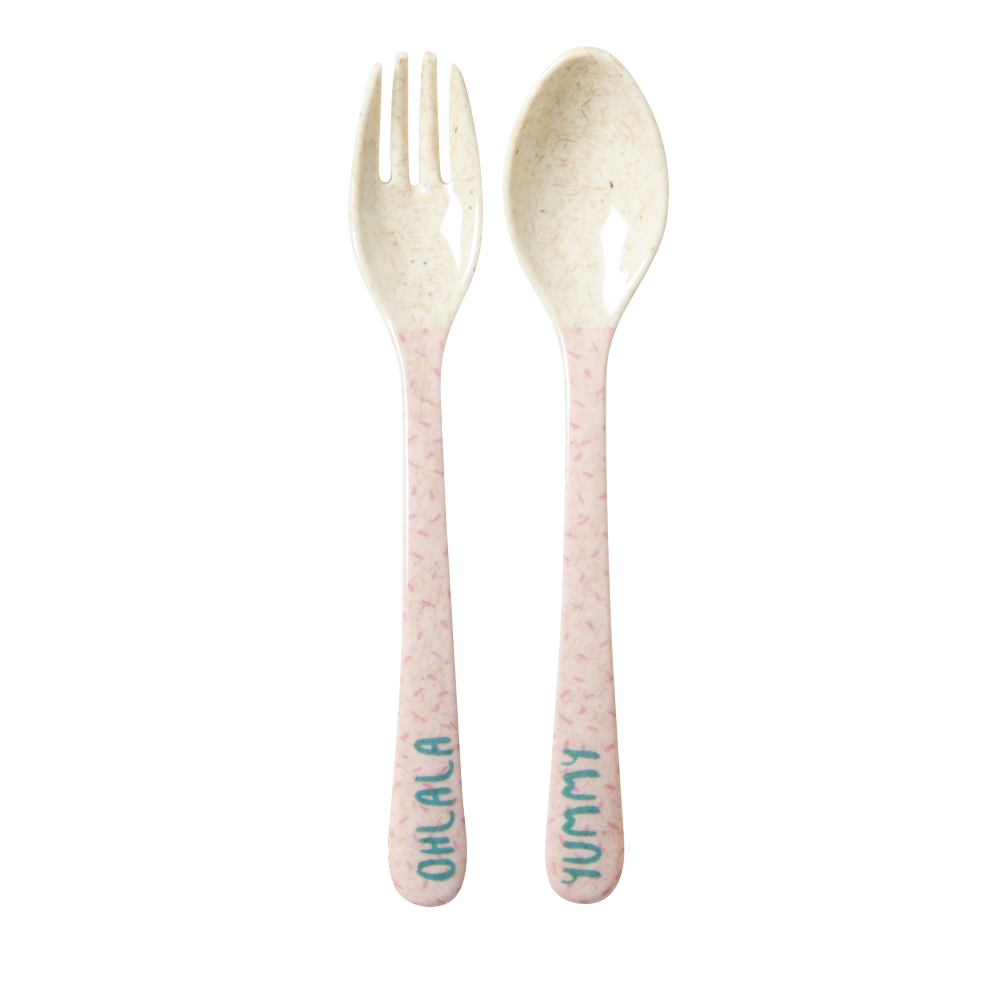RICE / Kids Bamboo Melamine Spoon and Fork with Girls cooking print – Mini  Alfie