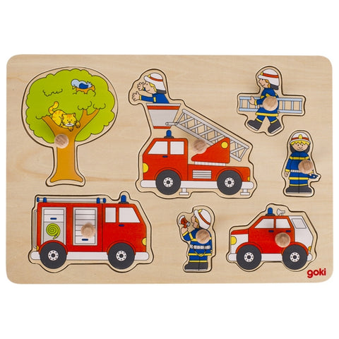 Peg Puzzle - Fire Brigade Kitten