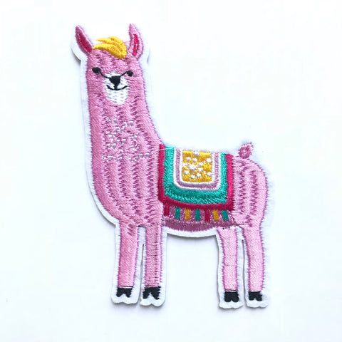 Iron-on LAMA embroidery