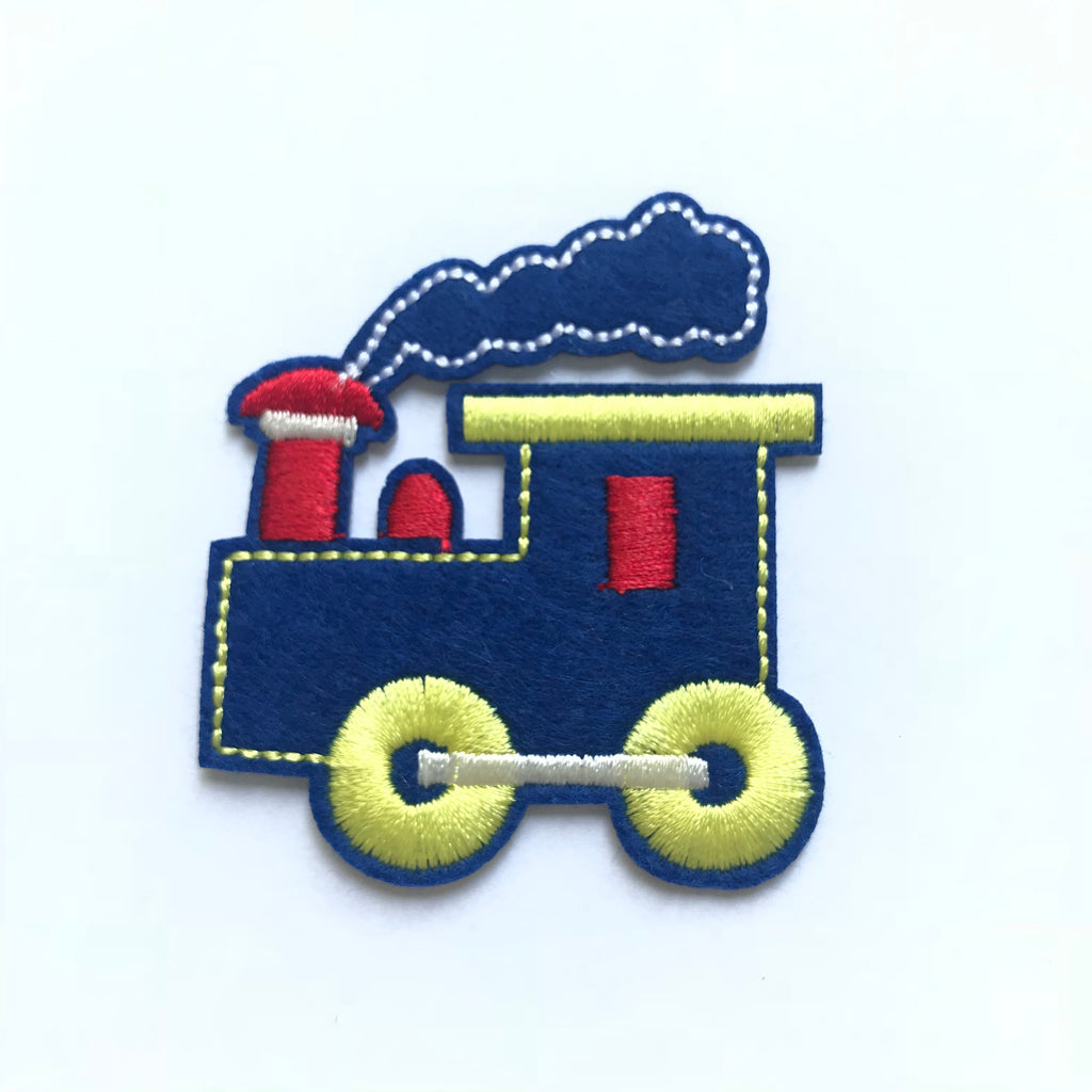 Iron-on TRAIN patch embroidery